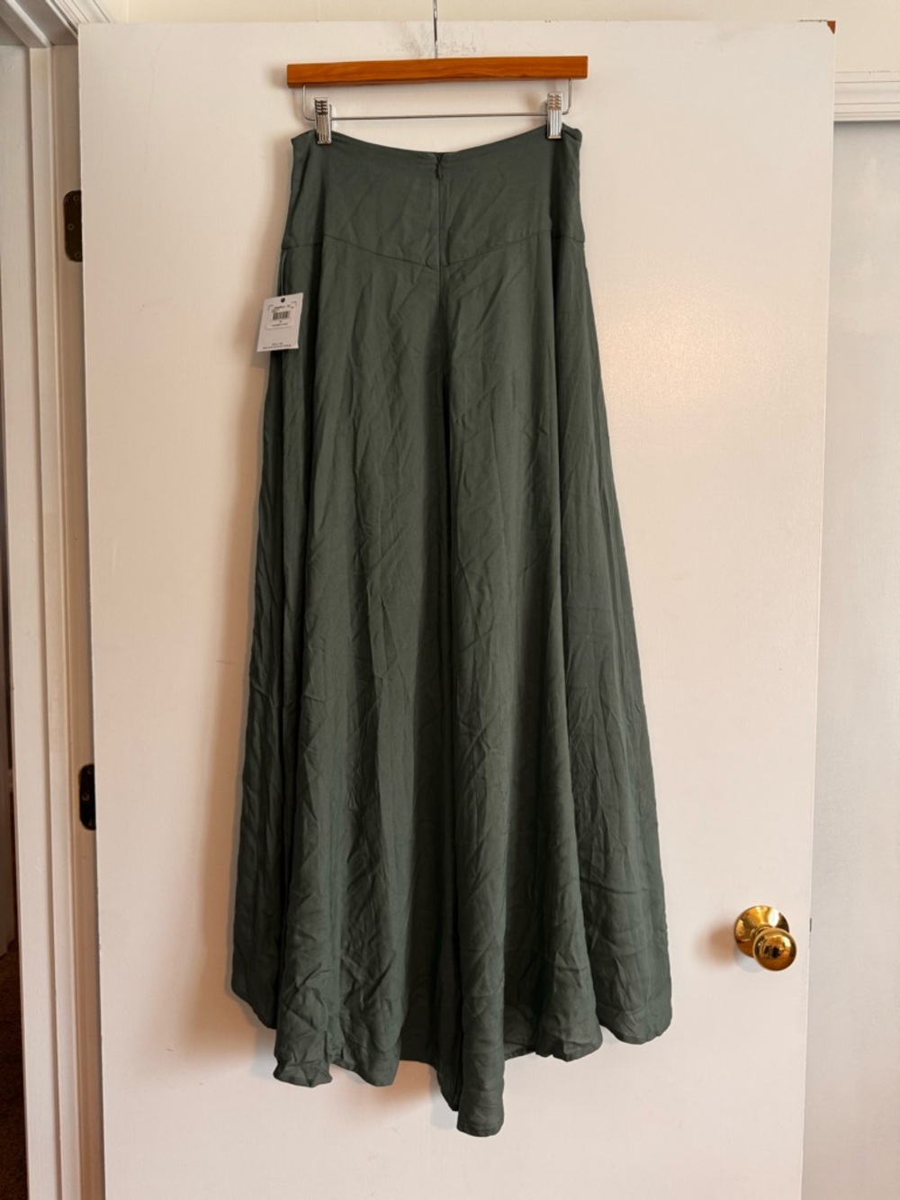 Flowy Olive Green Swim skirt Cover-up - Picture 5 of 7